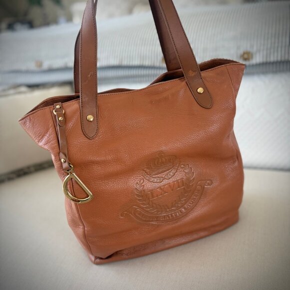 Ralph Lauren Logo Embossed Leather Tote - Picture 3 of 16